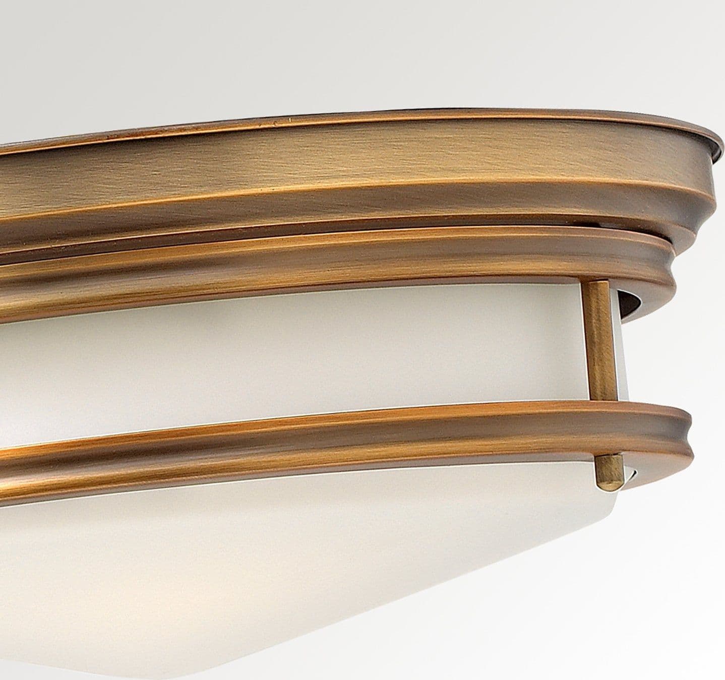 Plafoniera Contemporanea Hadley Acciaio Bronzo Spazzolato Vetro 3 Luci E27 in Plafoniere LuceArt - Montecorvino Pugliano, commercioVirtuoso.it