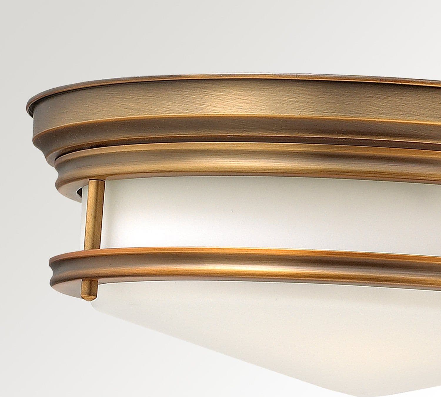 Plafoniera Contemporanea Hadley Acciaio Bronzo Spazzolato Vetro 3 Luci E27 in Plafoniere LuceArt - Montecorvino Pugliano, commercioVirtuoso.it