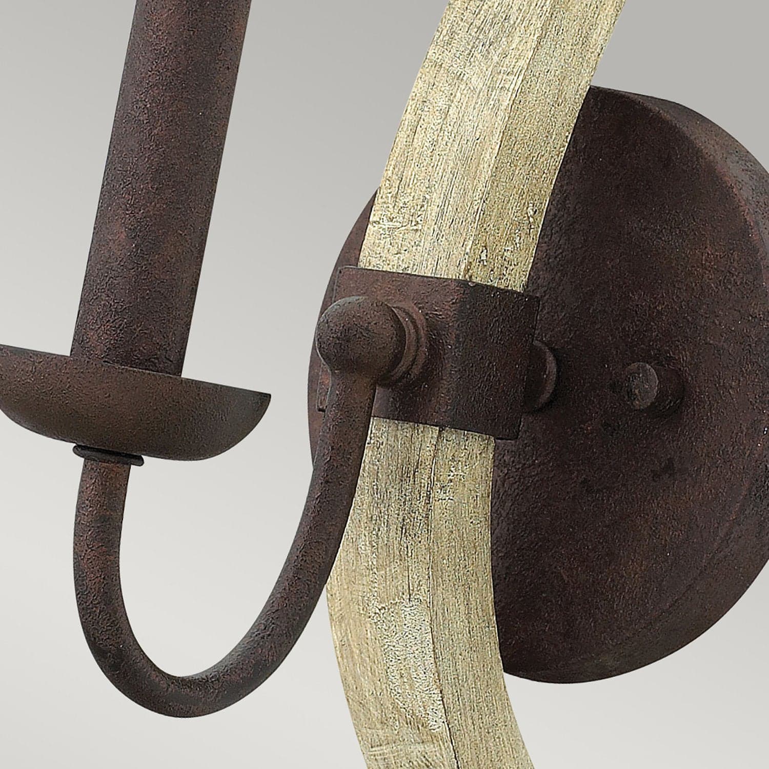Applique Industrial Nordico Middlefield Acciaio Ferro Ruggine Legno 1 Luce E14 in Applique LuceArt - Montecorvino Pugliano, commercioVirtuoso.it