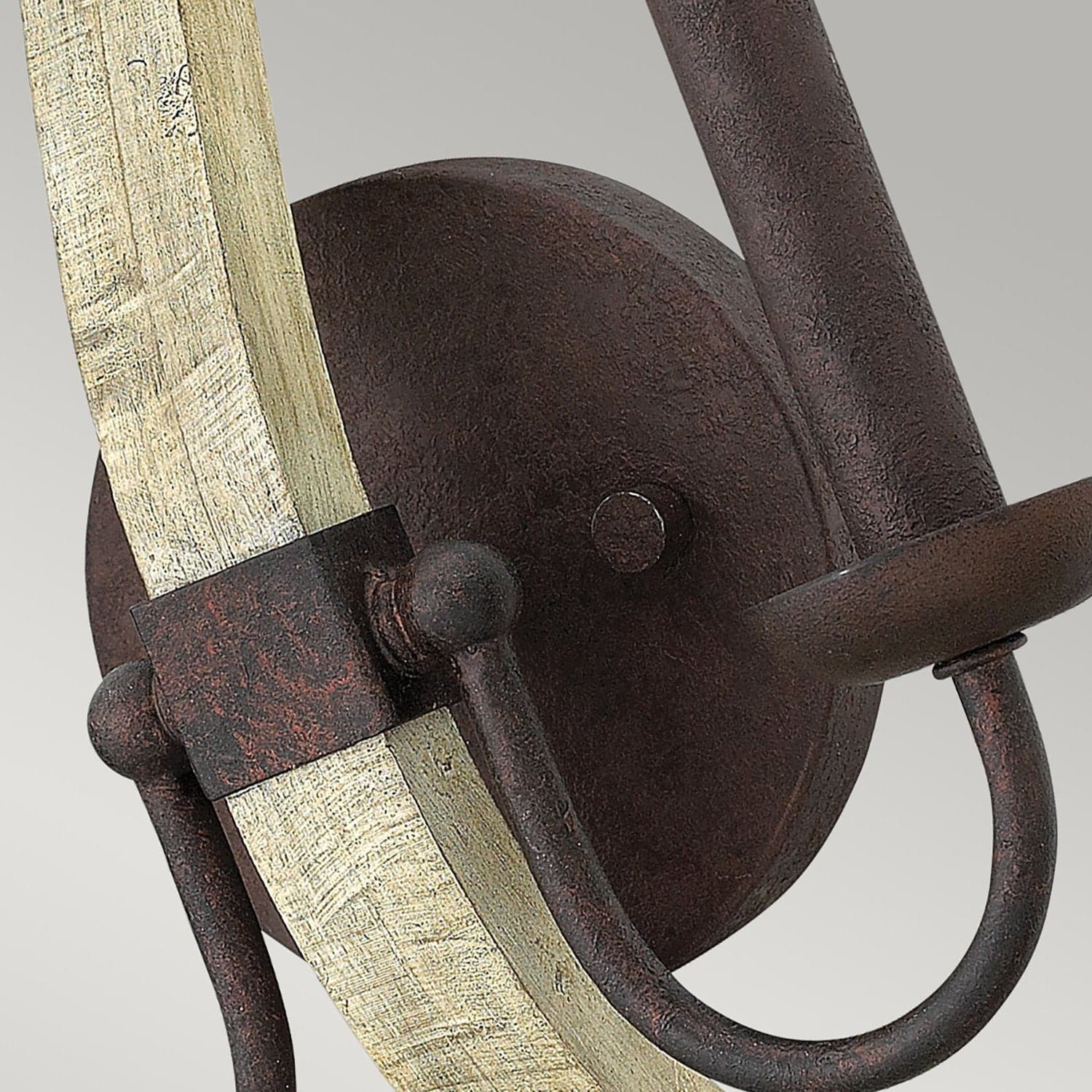 Applique Industrial Nordico Middlefield Acciaio Ferro Ruggine Legno 2 Luci E14 in Applique LuceArt - Montecorvino Pugliano, commercioVirtuoso.it
