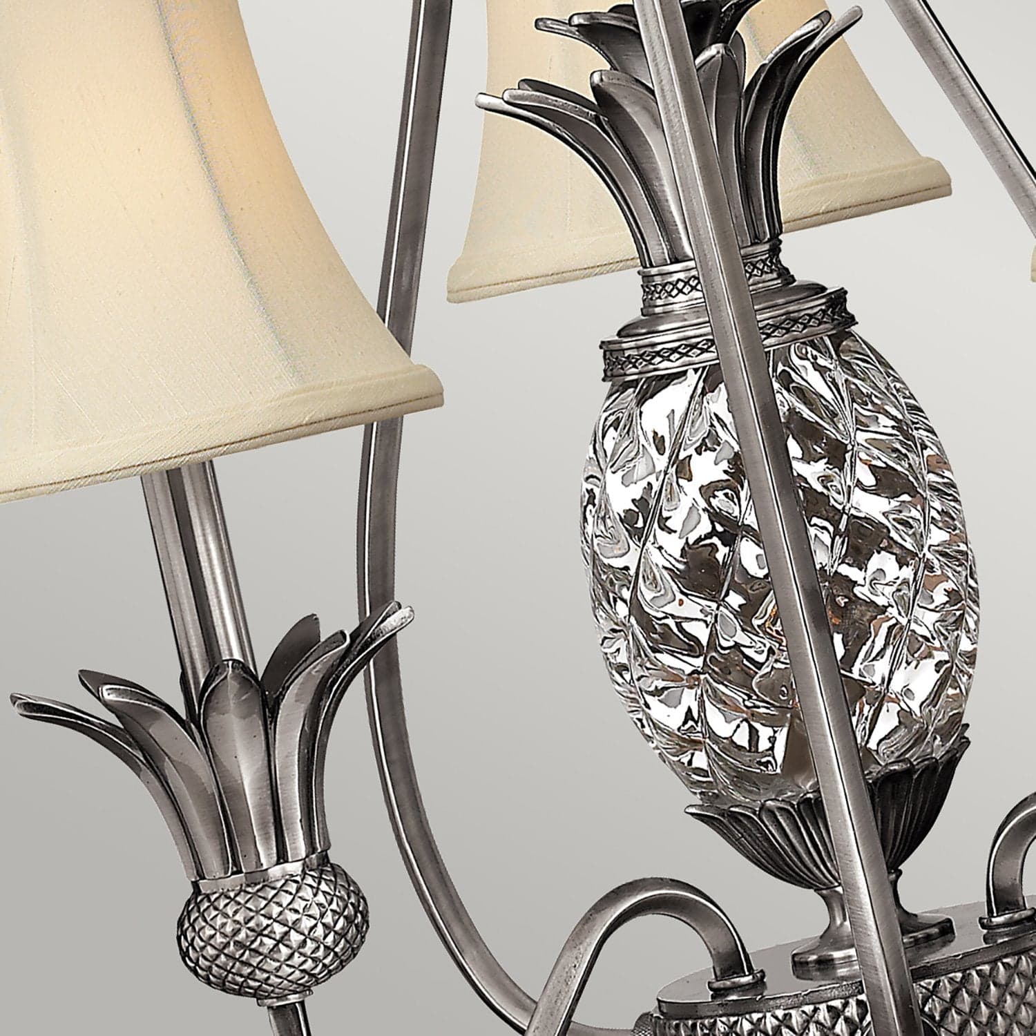 Lampadario Contemporaneo Plantation Acciaio Nichel Antico Vetro 4 Luci E14 in Lampade a sospensione LuceArt - Montecorvino Pugliano, commercioVirtuoso.it