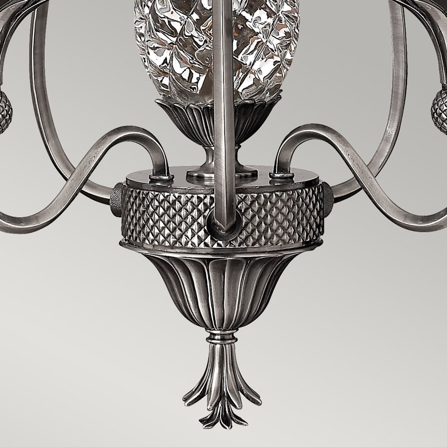 Lampadario Contemporaneo Plantation Acciaio Nichel Antico Vetro 4 Luci E14 in Lampade a sospensione LuceArt - Montecorvino Pugliano, commercioVirtuoso.it