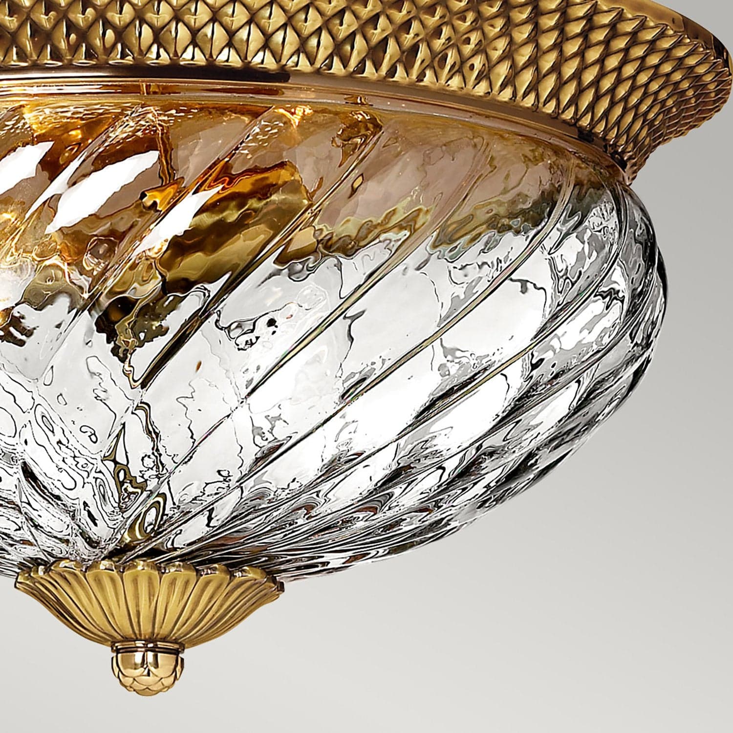 Plafoniera Contemporanea Plantation Ottone Bronzo Brunito Vetro 3 Luci E27 in Plafoniere LuceArt - Montecorvino Pugliano, commercioVirtuoso.it