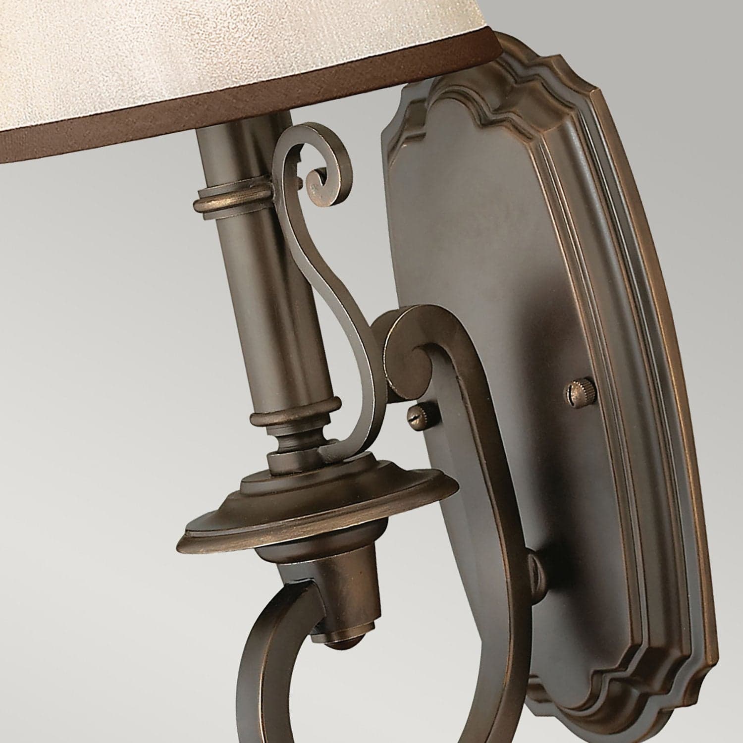 Applique Classica Plymouth Acciaio Bronzo Antico Tessuto 1 Luce E14 in Applique LuceArt - Montecorvino Pugliano, commercioVirtuoso.it