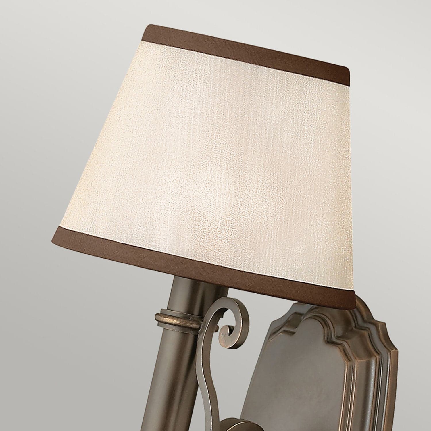 Applique Classica Plymouth Acciaio Bronzo Antico Tessuto 1 Luce E14 in Applique LuceArt - Montecorvino Pugliano, commercioVirtuoso.it