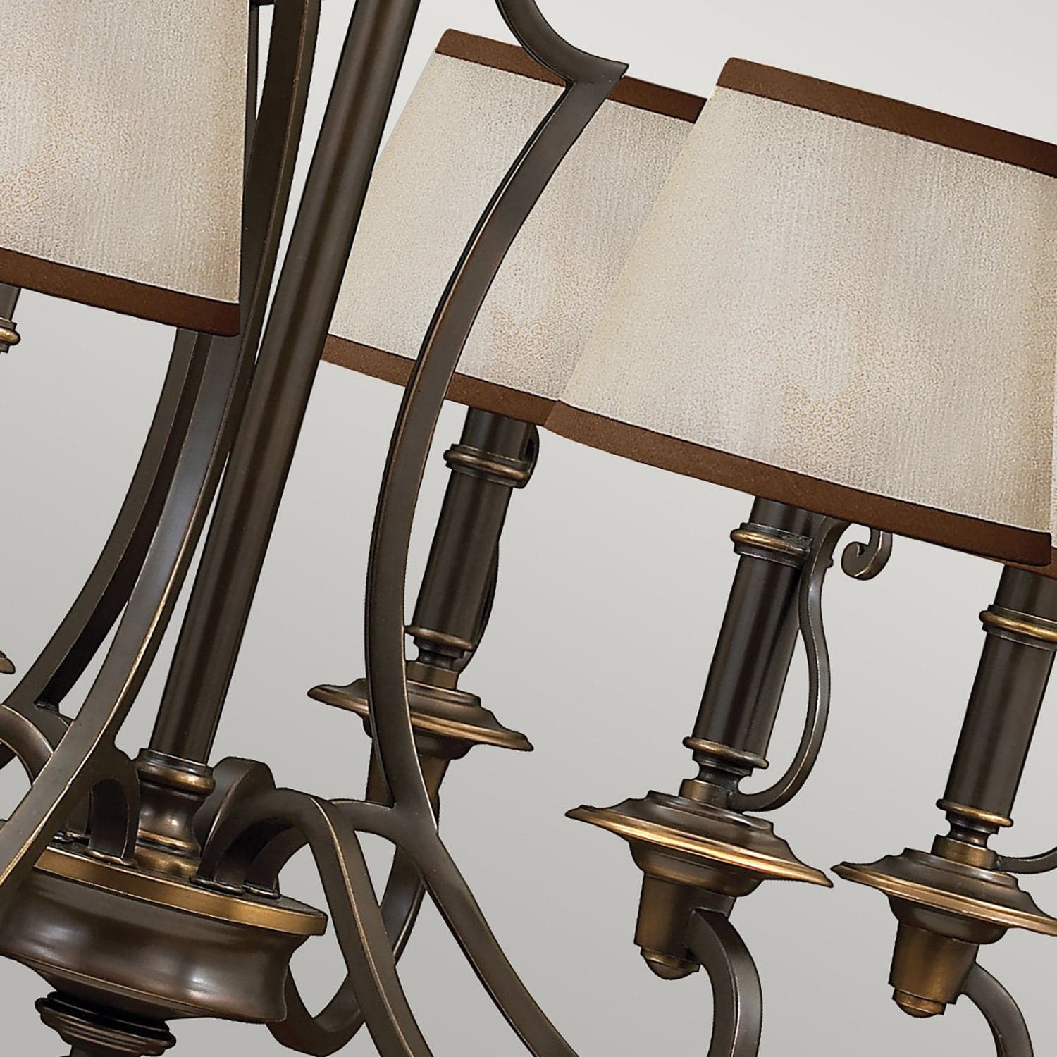 Lampadario Classico Plymouth Acciaio Bronzo Antico Tessuto 6 Luci E14 in Lampade a sospensione LuceArt - Montecorvino Pugliano, commercioVirtuoso.it