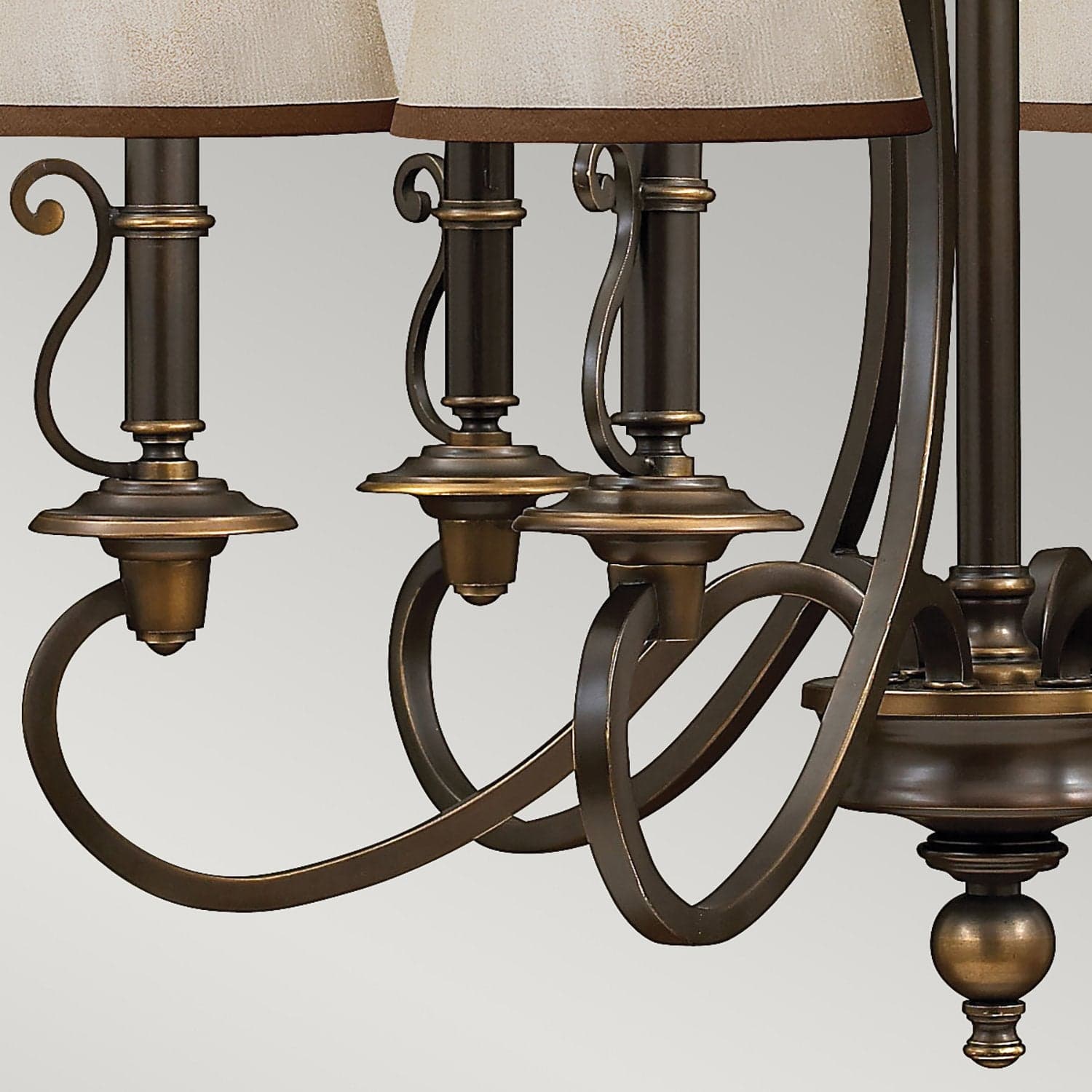 Lampadario Classico Plymouth Acciaio Bronzo Antico Tessuto 6 Luci E14 in Lampade a sospensione LuceArt - Montecorvino Pugliano, commercioVirtuoso.it