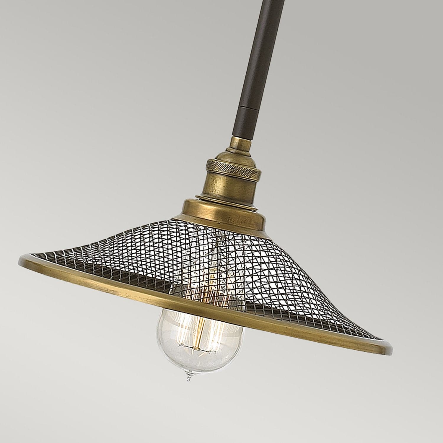 Sospensione Vintage Rigby Acciaio Bronzo Buckeye 1 Luce E27 in Lampade a sospensione LuceArt - Montecorvino Pugliano, commercioVirtuoso.it