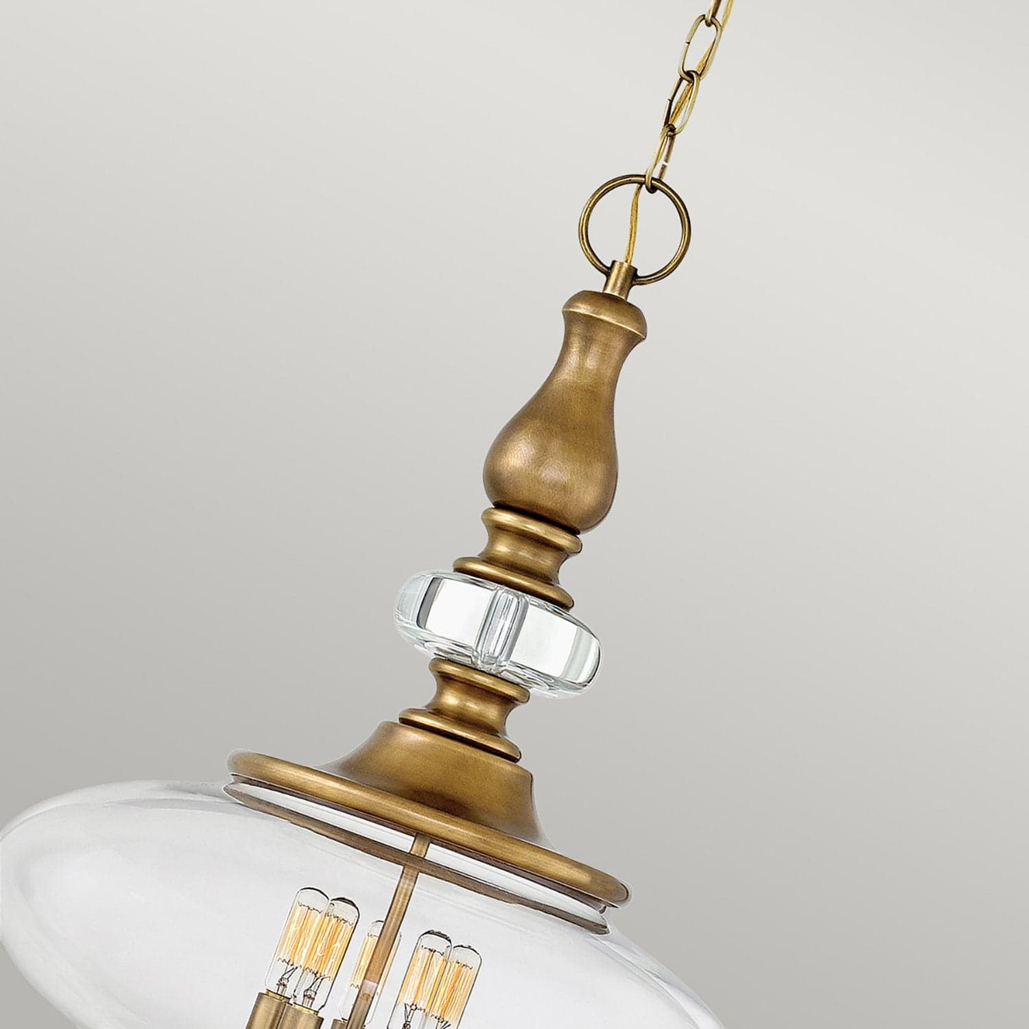 Lampadario Contemporaneo Wexley Acciaio Ottone Antico 5 Luci E14 in Lampade a sospensione LuceArt - Montecorvino Pugliano, commercioVirtuoso.it