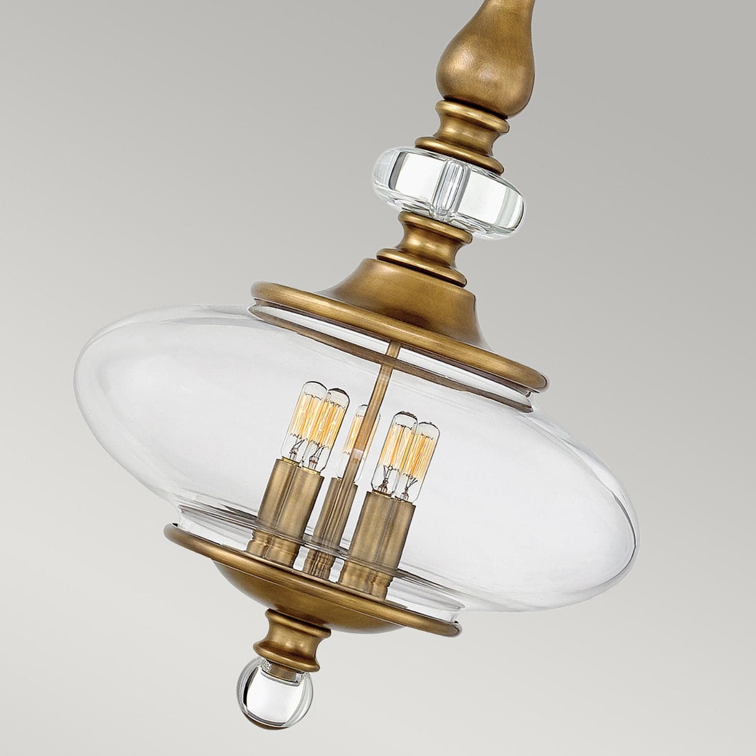 Lampadario Contemporaneo Wexley Acciaio Ottone Antico 5 Luci E14 in Lampade a sospensione LuceArt - Montecorvino Pugliano, commercioVirtuoso.it
