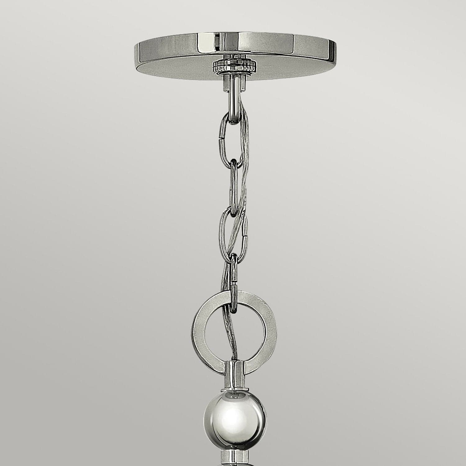 Lampadario Contemporaneo Zelda Acciaio Nichel Lucido Vetro 5 Luci E27 in Lampadari LuceArt - Montecorvino Pugliano, commercioVirtuoso.it