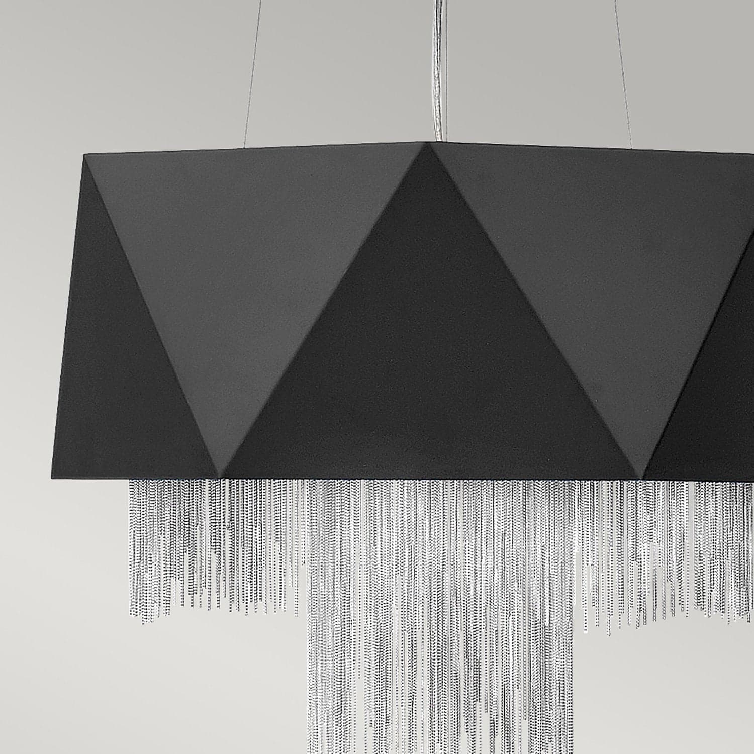 Lampadario Contemporaneo Zuma In Acciaio Nero Satinato Argento 6 Luci E27 in Lampade a sospensione LuceArt - Montecorvino Pugliano, commercioVirtuoso.it