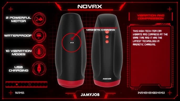 🔥 Masturbatore Vibrante Uomo Jamyjob Novax – Vibration & Compression – Nero in prodotto Erosdom - Palmi, commercioVirtuoso.it