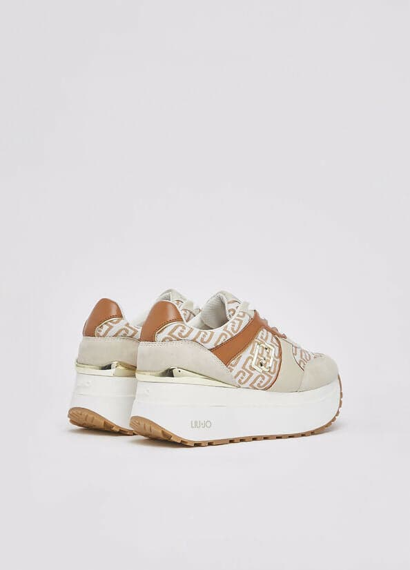 Liujo Donna Sneakers super platform in monogram jacquard in Sneaker casual Cantali Calzature - Randazzo, commercioVirtuoso.it