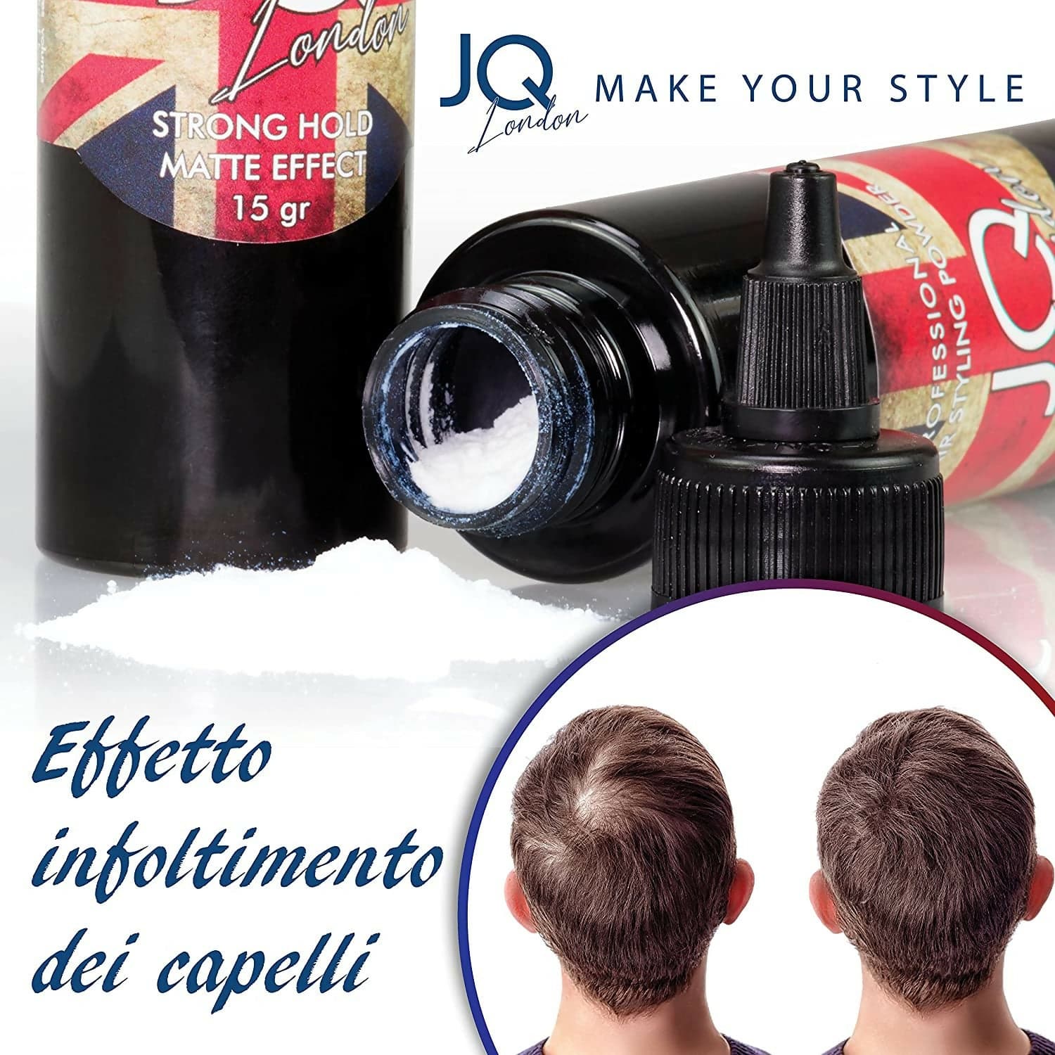Cera in Polvere per Capelli Uomo Professionale polvere volumizzante strong 15gr in Polveri volumizzanti per radici Ricci Perfetti - Partinico, commercioVirtuoso.it