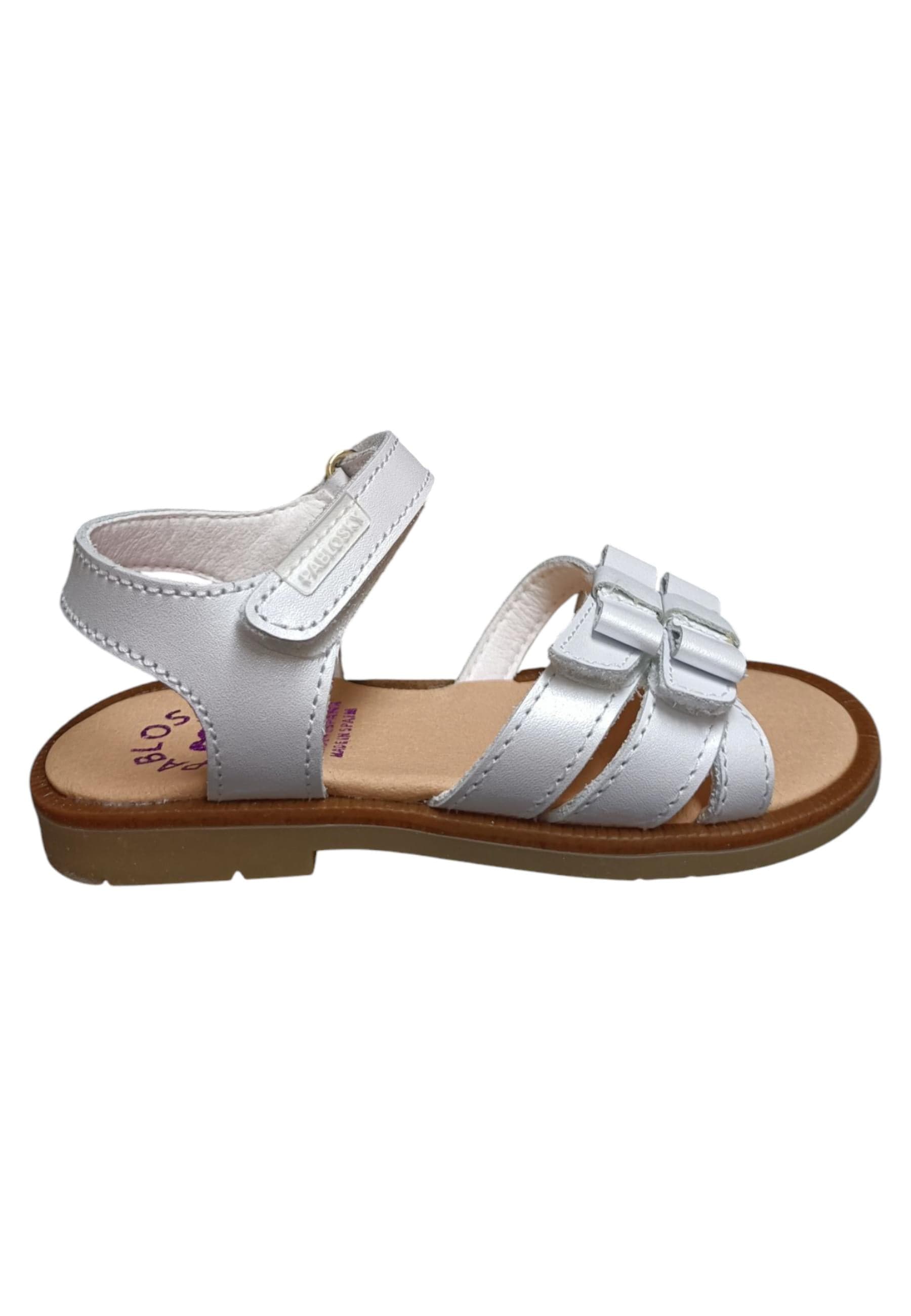 Sandalo bambina Pablosky Napa bianco pelle velcro comfort anatomico - 6