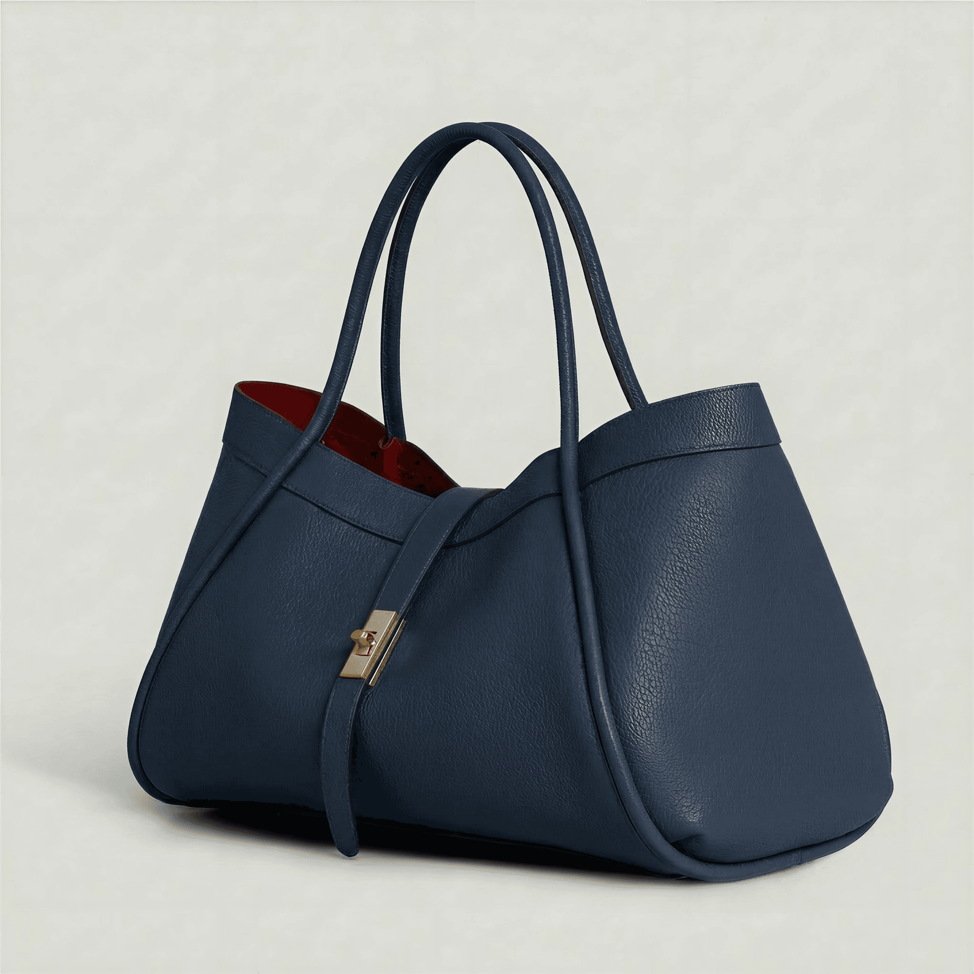 DOPPISASE Borsa tote in vera pelle Togo made in Italy 45x25x20 in Borse Tote Nanabags - Sesto Fiorentino, commercioVirtuoso.it