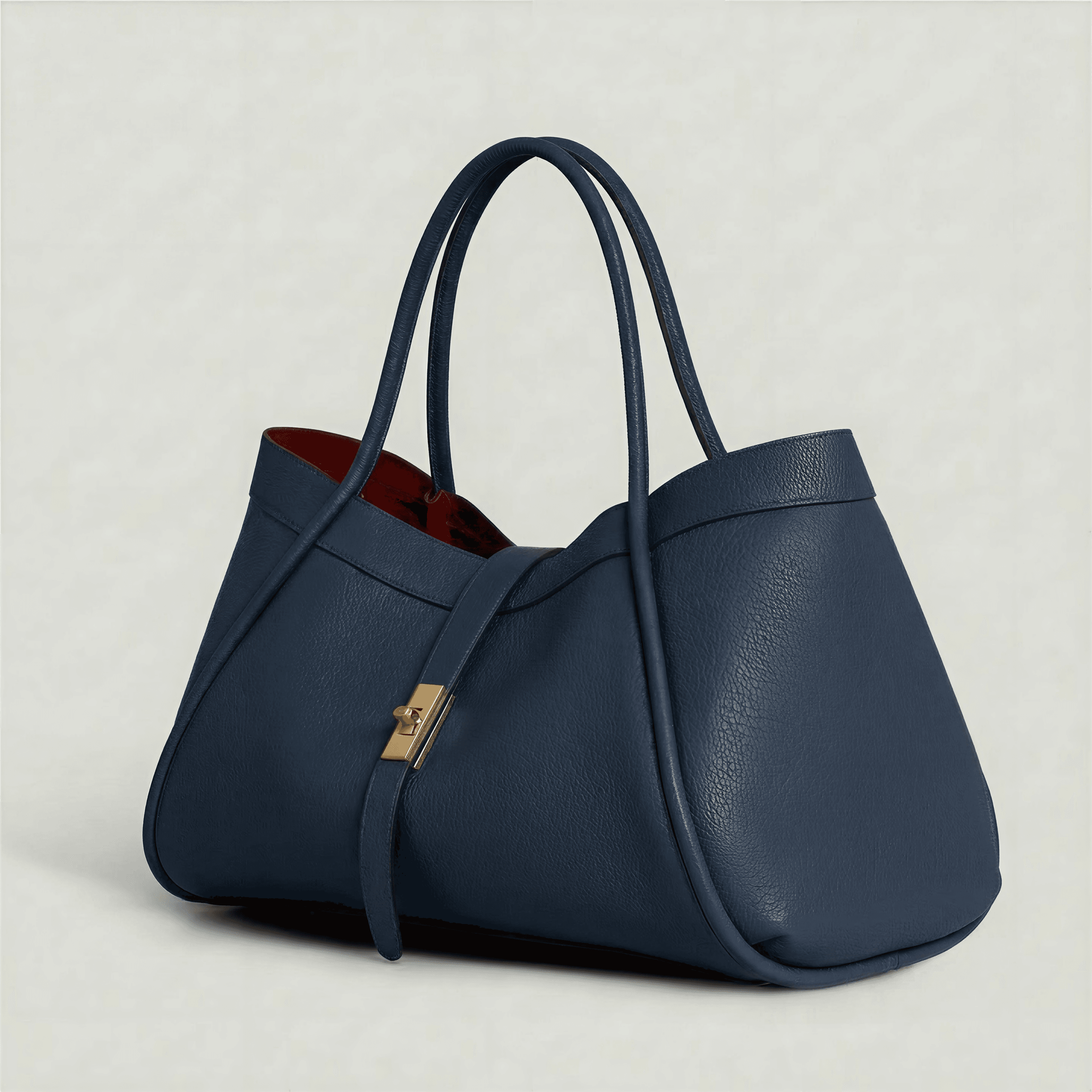 DOPPISASE Borsa tote in vera pelle Togo made in Italy 45x25x20 in Borse Tote Nanabags - Sesto Fiorentino, commercioVirtuoso.it