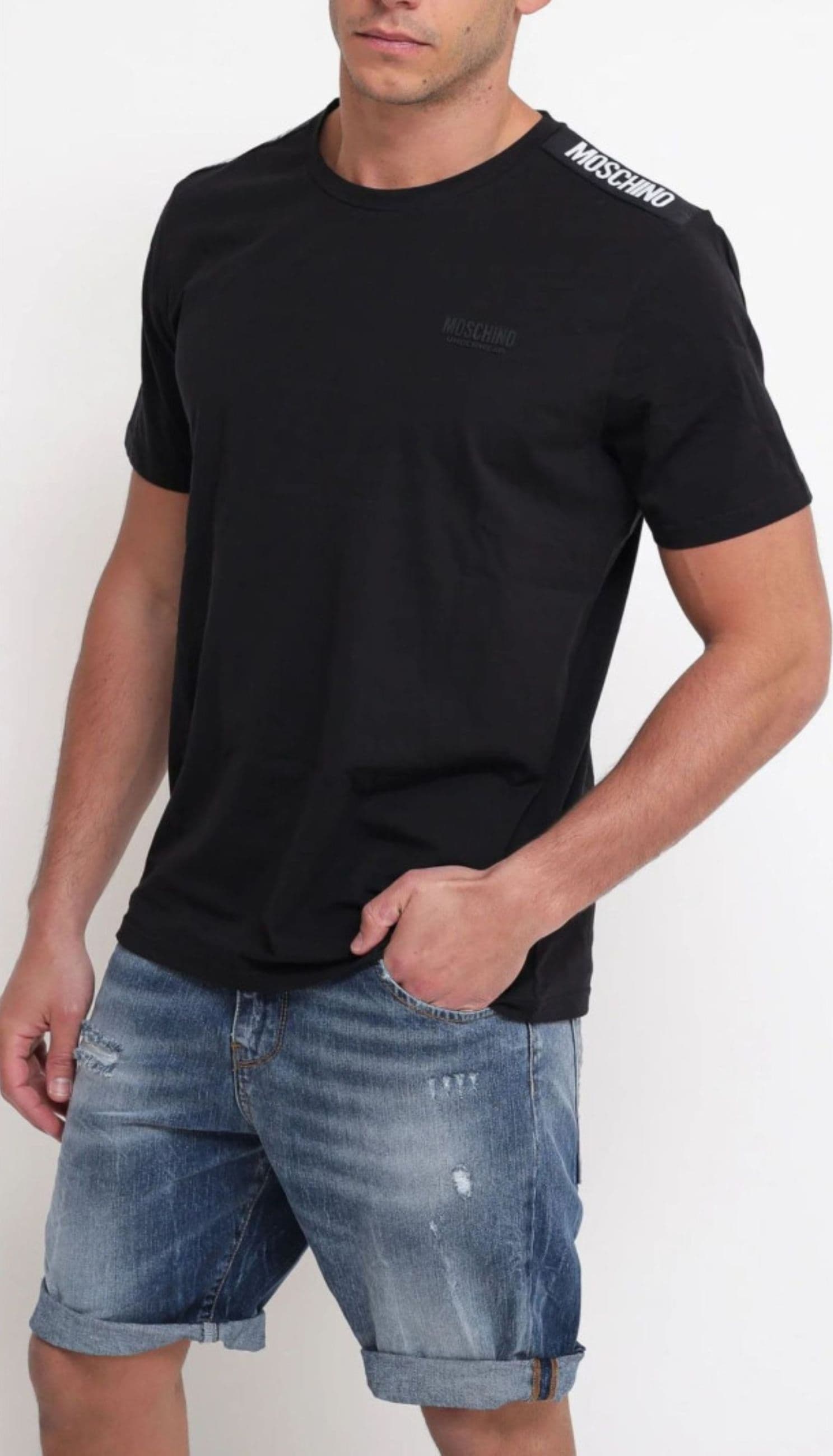 moschino T-SHIRT T-SHIRT COTTON STRETCH 2PK da uomo in T-shirt Drestige - Casamassima, commercioVirtuoso.it