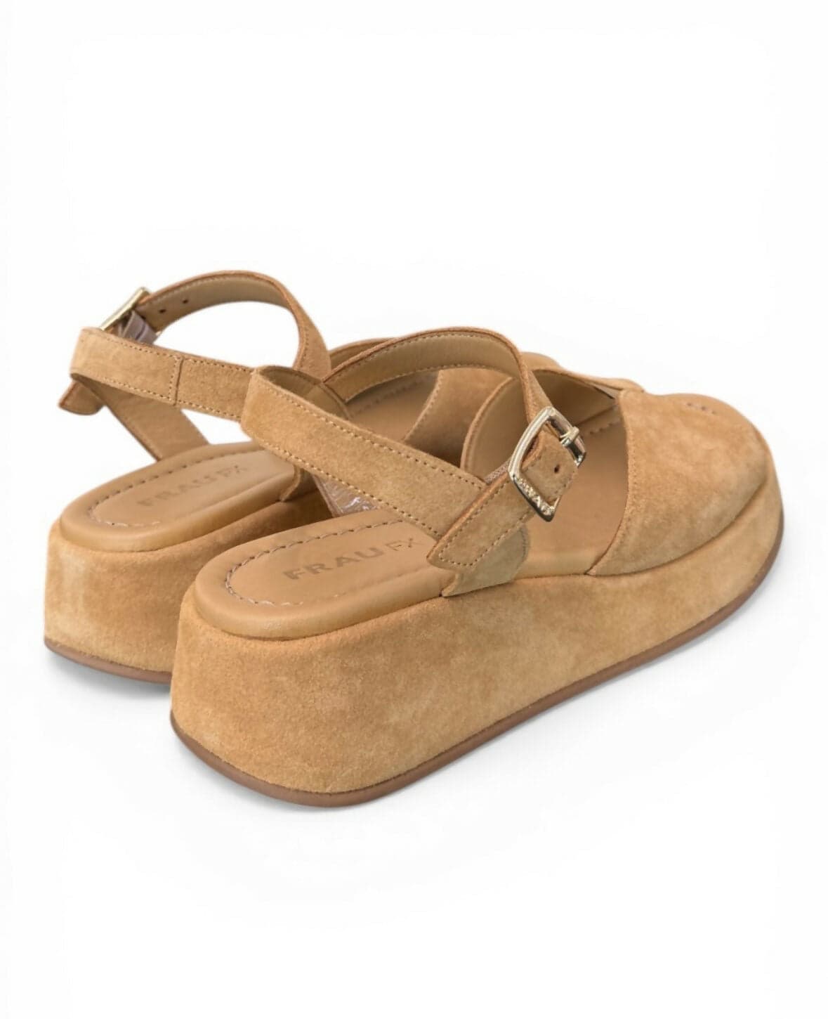 Frau Donna Sandali con plateau in pelle scamosciata in Ciabatte moda Cantali Calzature - Randazzo, commercioVirtuoso.it