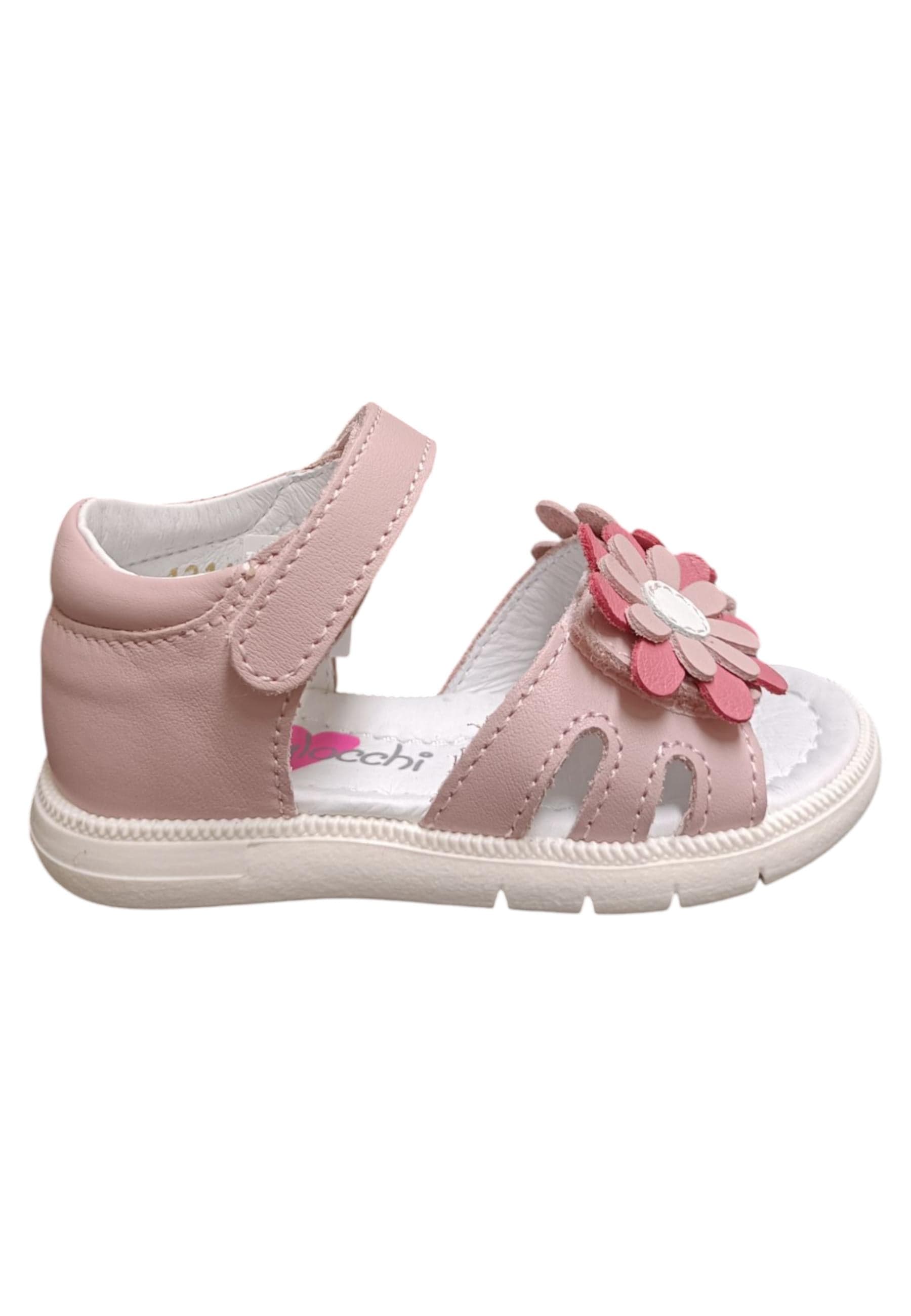 Sandalo bambina Balocchi Paris cipria pelle - Sandalo tallonato primi passi con velcro - 6