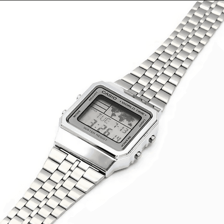 Orologio Casio unisex da polso, A-500WA-7D, movimento al quarzo impermeabile con orari mondiali in Orologi da polso Loweconomy - Marineo, commercioVirtuoso.it