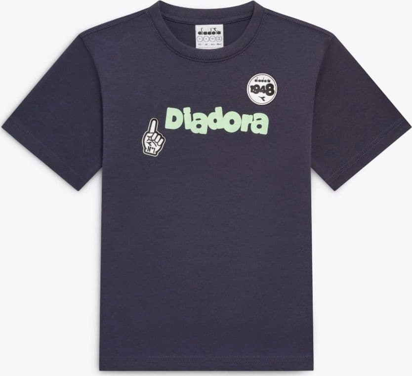 T-shirt Diadora Bambino Blu-Verde con Logo - Collezione PE2026 - 3