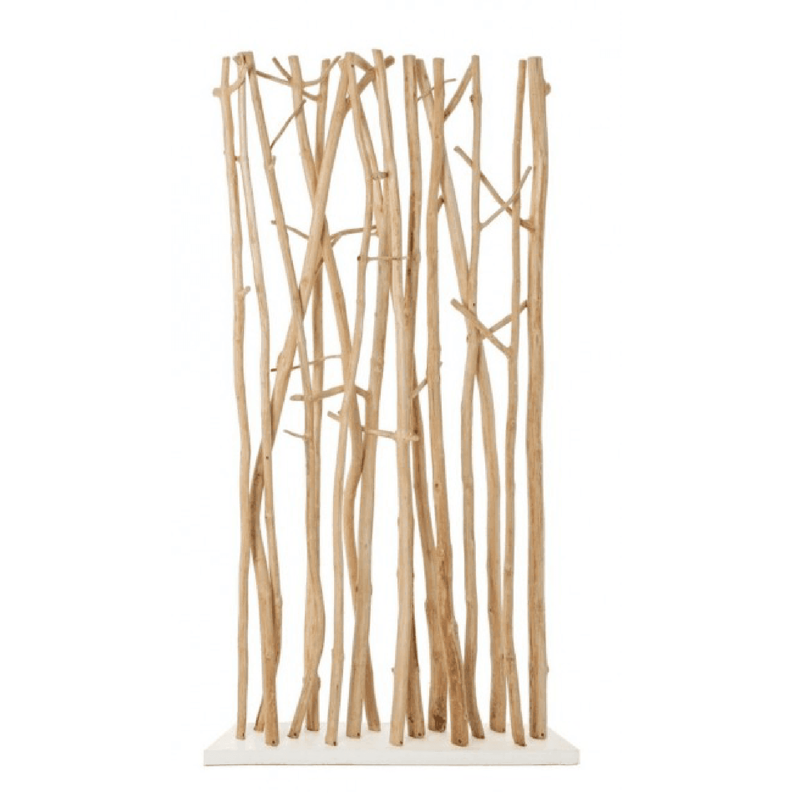 Paravento aili nero, base in legno e aste, in legno mungur, 100 x 18.5 x 180 cm - 5