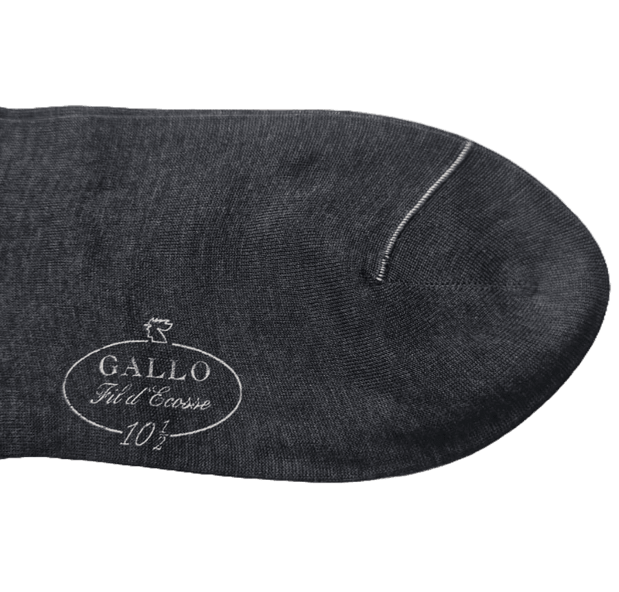 Calze Lunghe Uomo Gallo Grigio Asfalto - 100% Cotone Made in Italy Eleganti in Calze Couture - Sestu, commercioVirtuoso.it