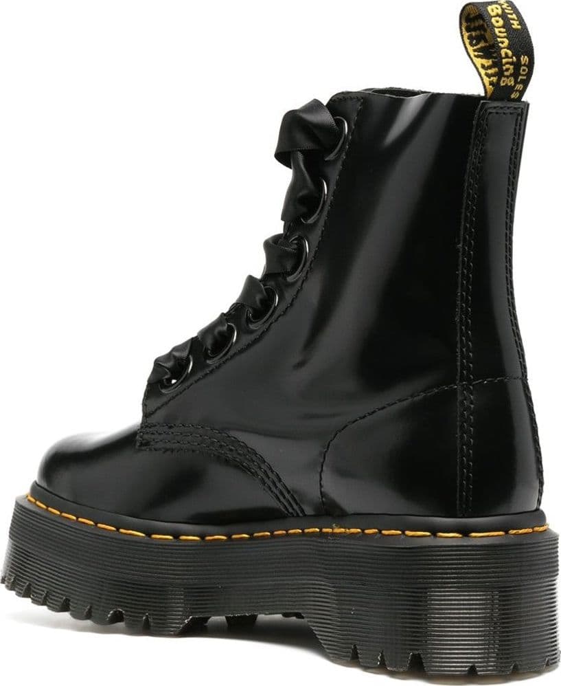 DR. MARTENS Anfibi Molly in pelle con lacci in raso da donna in Stivali Drestige - Casamassima, commercioVirtuoso.it