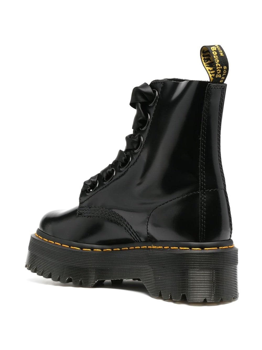 DR. MARTENS Anfibi Molly in pelle con lacci in raso da donna in Stivali Drestige - Casamassima, commercioVirtuoso.it