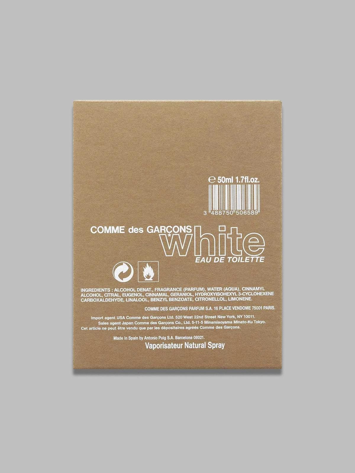 COMME DES GARÇONS PARFUMS white edt 50ml da uomo in Eau de Toilette Drestige - Casamassima, commercioVirtuoso.it