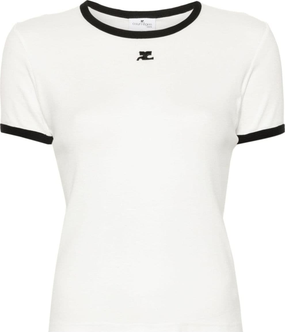 COURREGES Courreges - T-Shirt Bianca e Nera da Donna