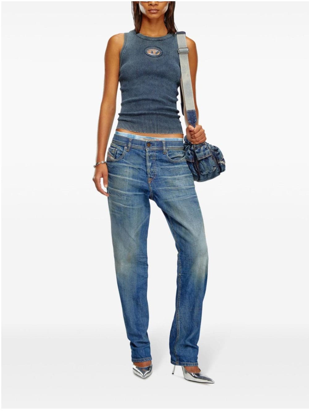 DIESEL Canotta a coste con Oval D da donna in Canotte e top Drestige - Casamassima, commercioVirtuoso.it