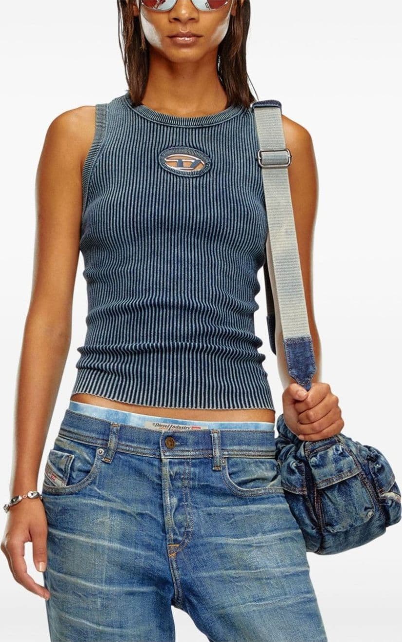 DIESEL Canotta a coste con Oval D da donna in Canotte e top Drestige - Casamassima, commercioVirtuoso.it