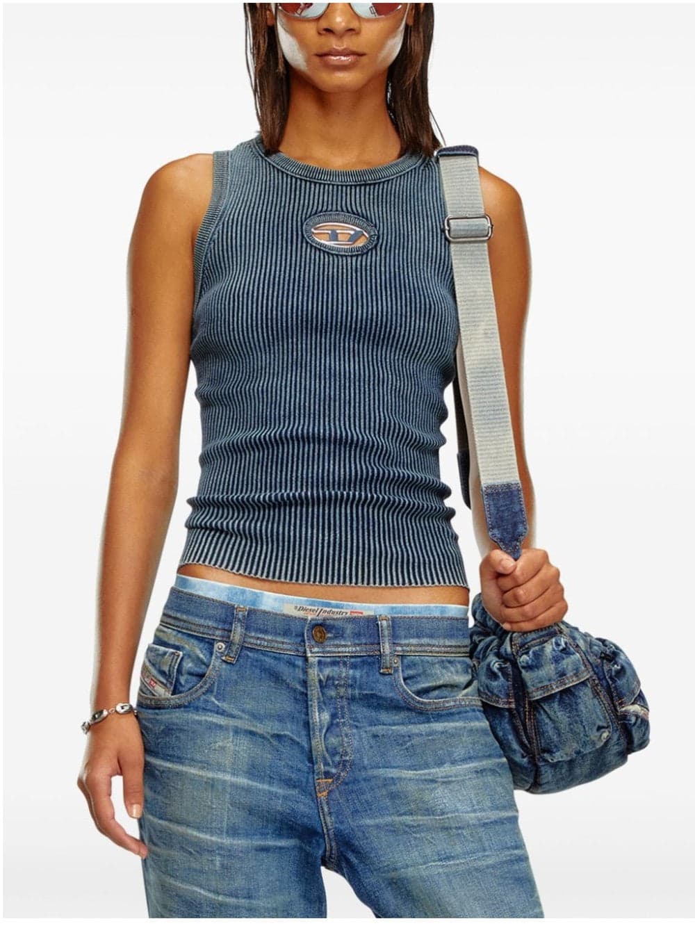 DIESEL Canotta a coste con Oval D da donna in Canotte e top Drestige - Casamassima, commercioVirtuoso.it