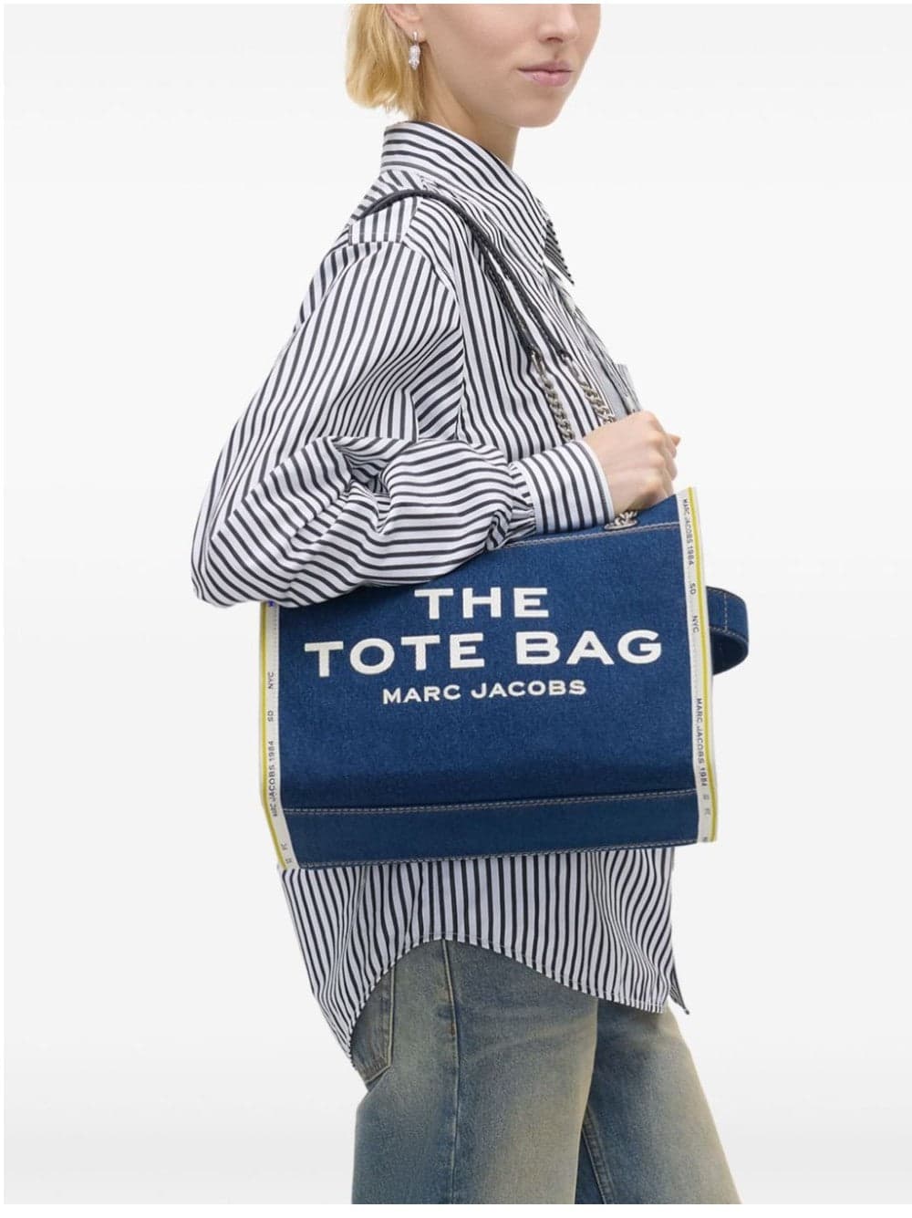 MARC JACOBS The Denim Chain Medium Tote Bag da donna in Borse Tote Drestige - Casamassima, commercioVirtuoso.it