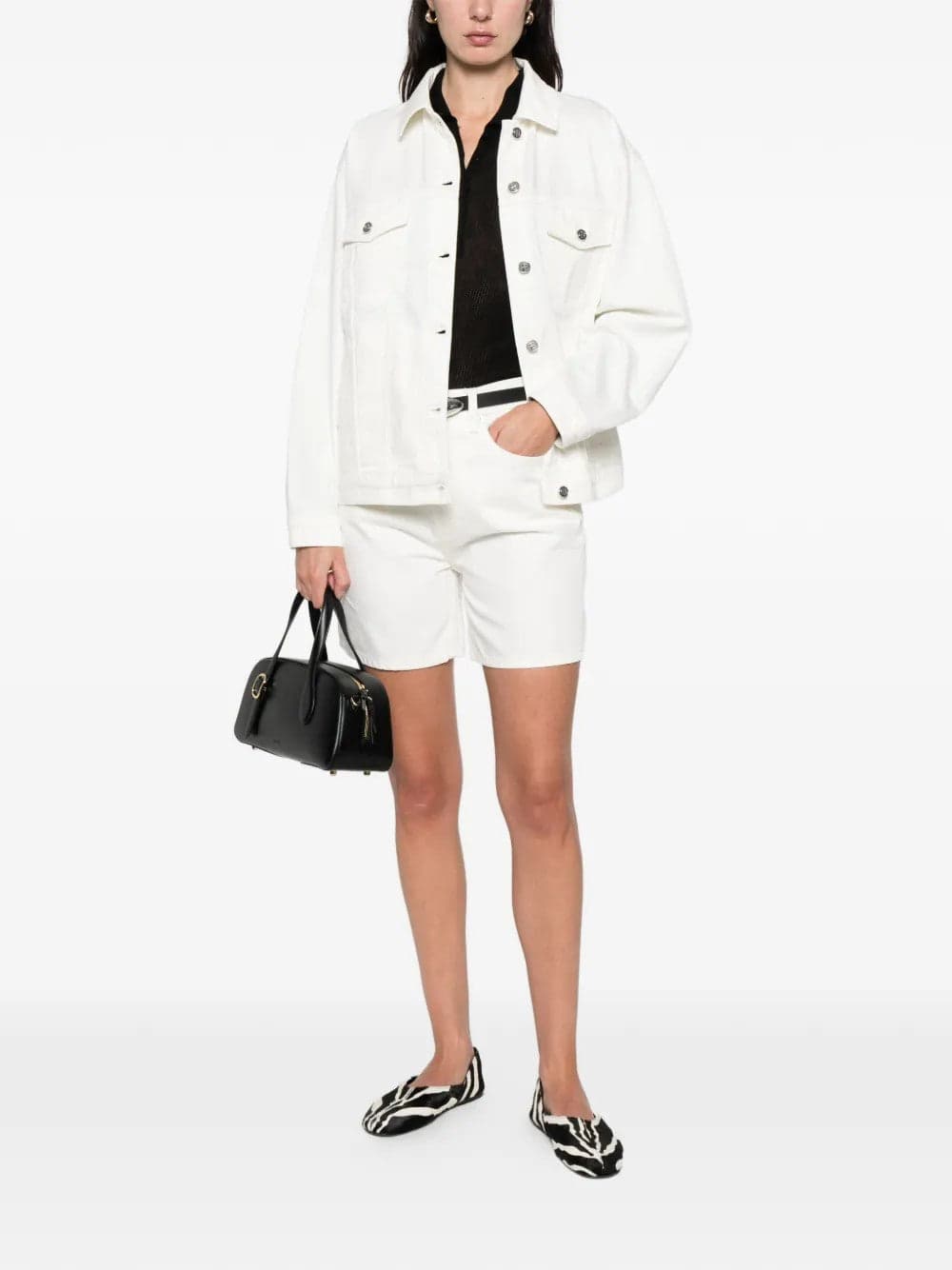 ANINE BING <h4> - Shorts in Denim Bianco</h4> da donna in Pantaloncini Drestige - Casamassima, commercioVirtuoso.it