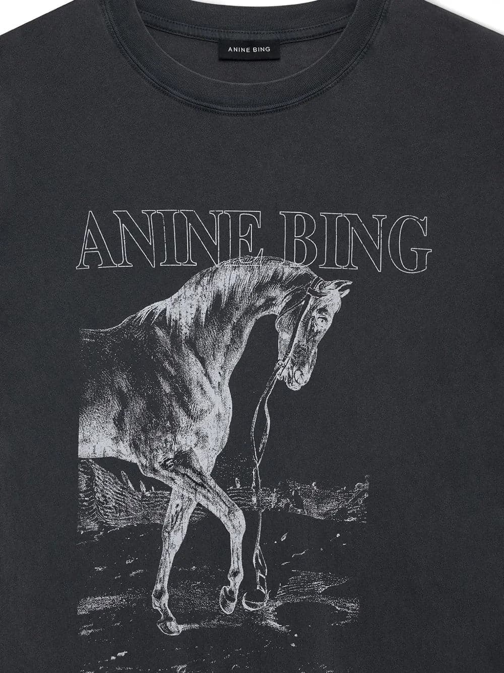 ANINE BING <h4>Anine Bing - T-Shirt lili tee horse</h4> da donna in Canotte e top Drestige - Casamassima, commercioVirtuoso.it