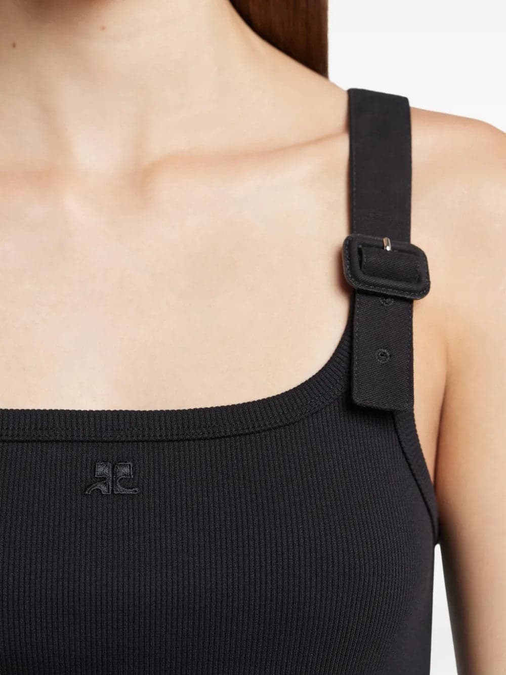COURREGES <h4>COURREGES - Top con fibbia</h4> da donna in Canotte e top Drestige - Casamassima, commercioVirtuoso.it