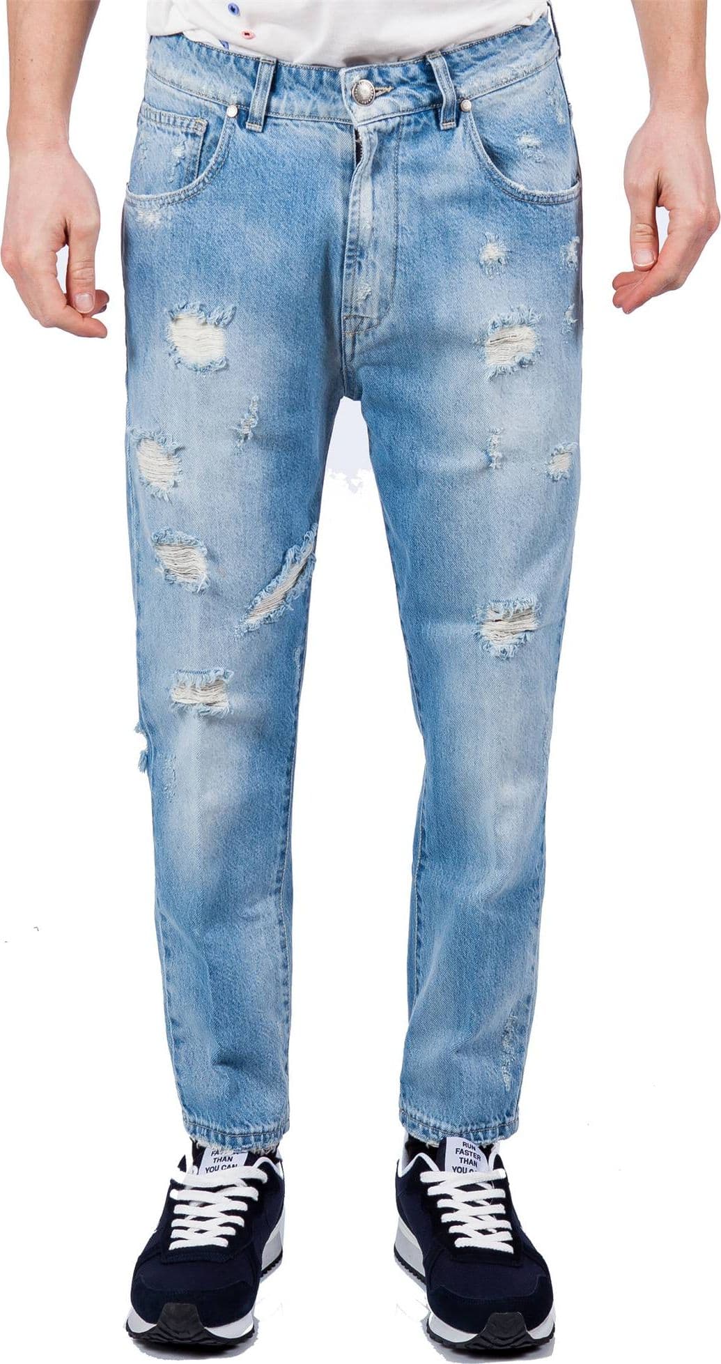 ALESSANDRO DELL ACQUA Alessandro Dell Acqua - Jeans Chiaro Con Rotture Ad774 AD7747W/T1776SW 58 da uomo in Jeans Drestige - Casamassima, commercioVirtuoso.it