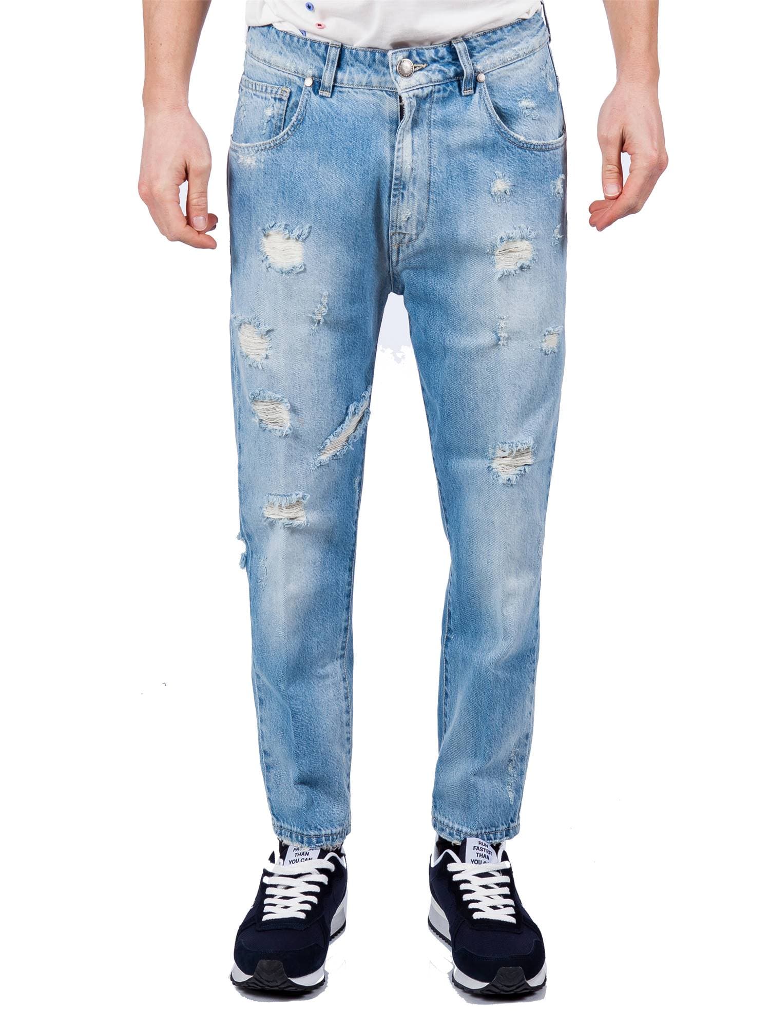 ALESSANDRO DELL ACQUA Alessandro Dell Acqua - Jeans Chiaro Con Rotture Ad774 AD7747W/T1776SW 58 da uomo in Jeans Drestige - Casamassima, commercioVirtuoso.it