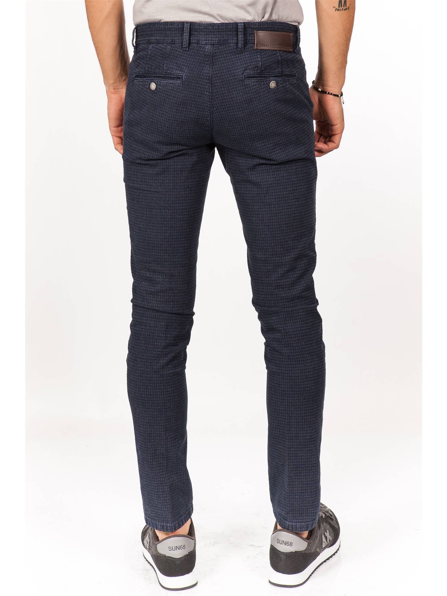 ALESSANDRO DELL ACQUA Alessandro Dell Acqua - Pie De Poule Effetto Denim AD7701WA/P0000ELT da uomo in Smalti Drestige - Casamassima, commercioVirtuoso.it