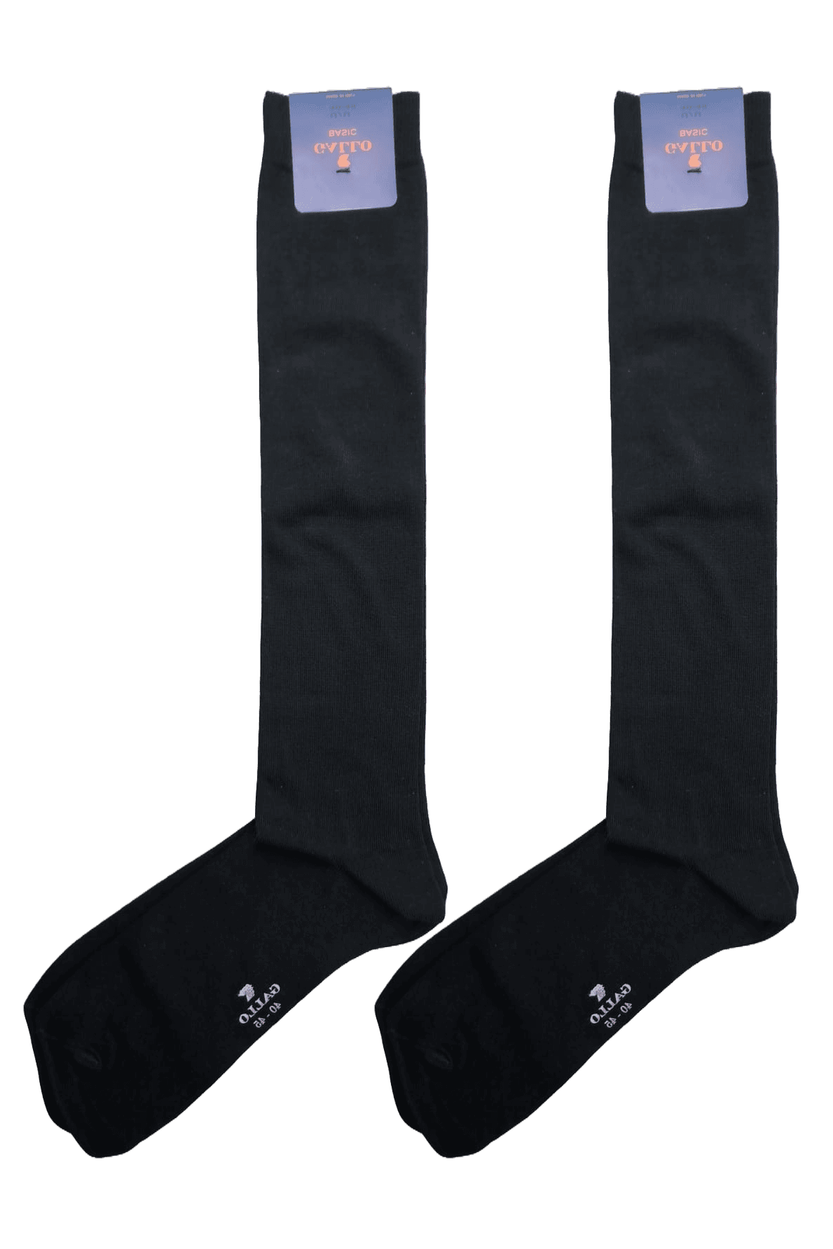 Calze Lunghe Uomo Gallo - Nero Tinta Unita
