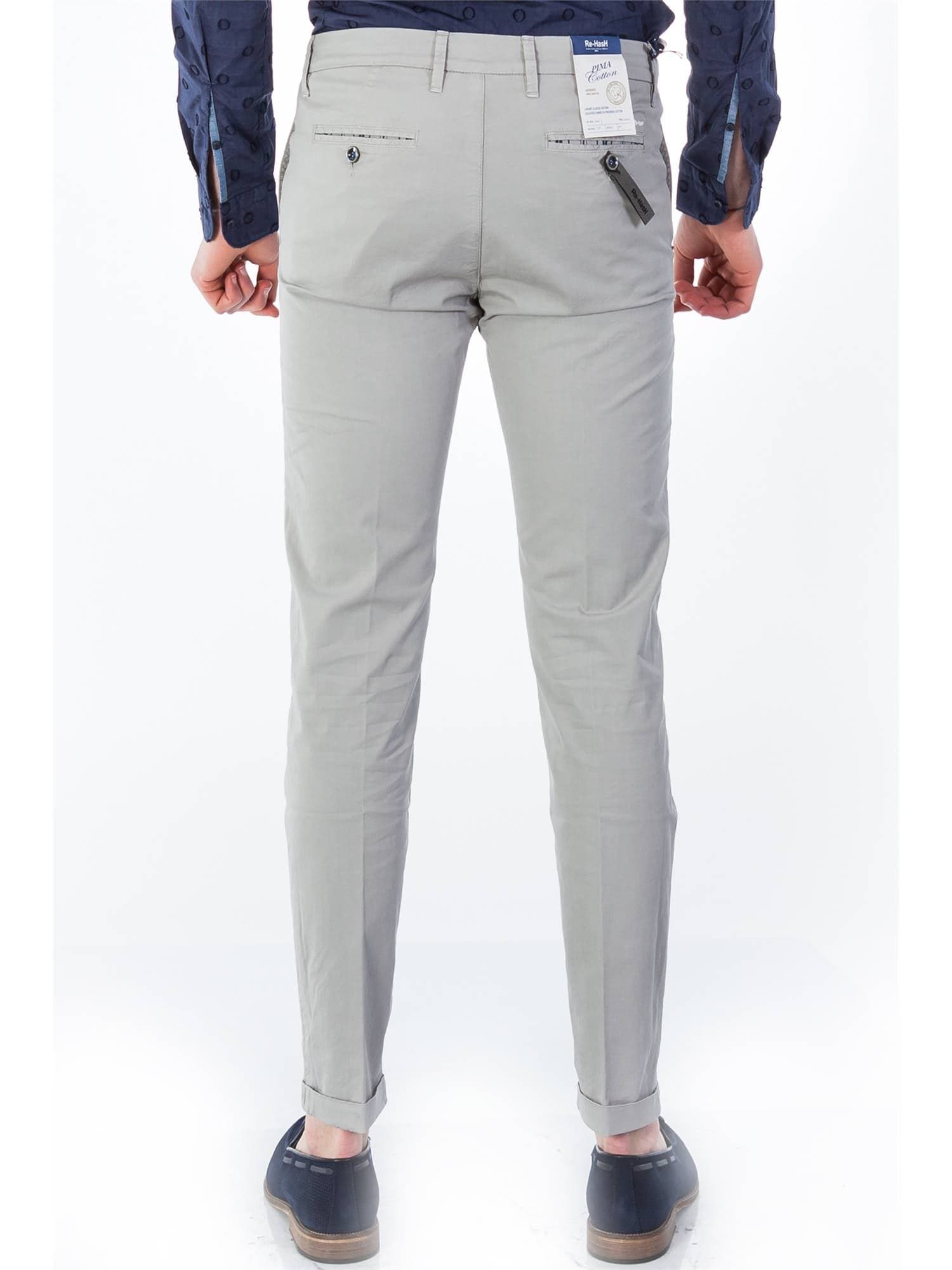 RE-HASH Re-hash - Tasca America Unito Grigio Ch P249 MUCHA 2104 5497 da uomo in Pantaloni Drestige - Casamassima, commercioVirtuoso.it