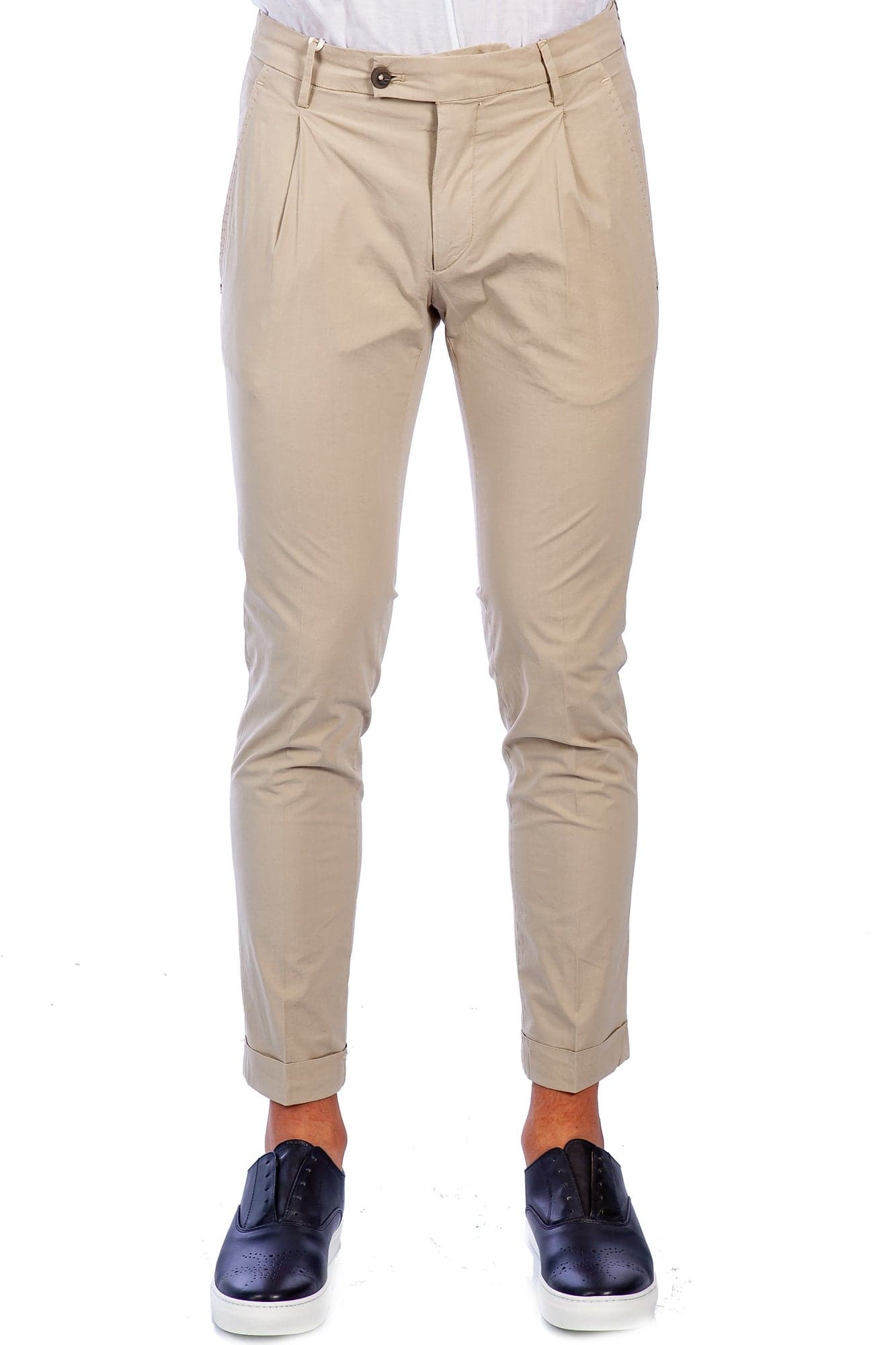 MICHAEL COAL Michael Coal - Pantalone Capri Con Pences Unito FREDERICK 2558 BEI C da uomo in Pantaloni Drestige - Casamassima, commercioVirtuoso.it
