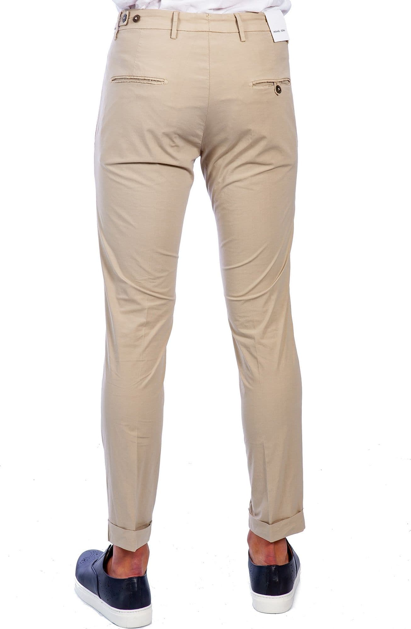 MICHAEL COAL Michael Coal - Pantalone Capri Con Pences Unito FREDERICK 2558 BEI C da uomo in Pantaloni Drestige - Casamassima, commercioVirtuoso.it