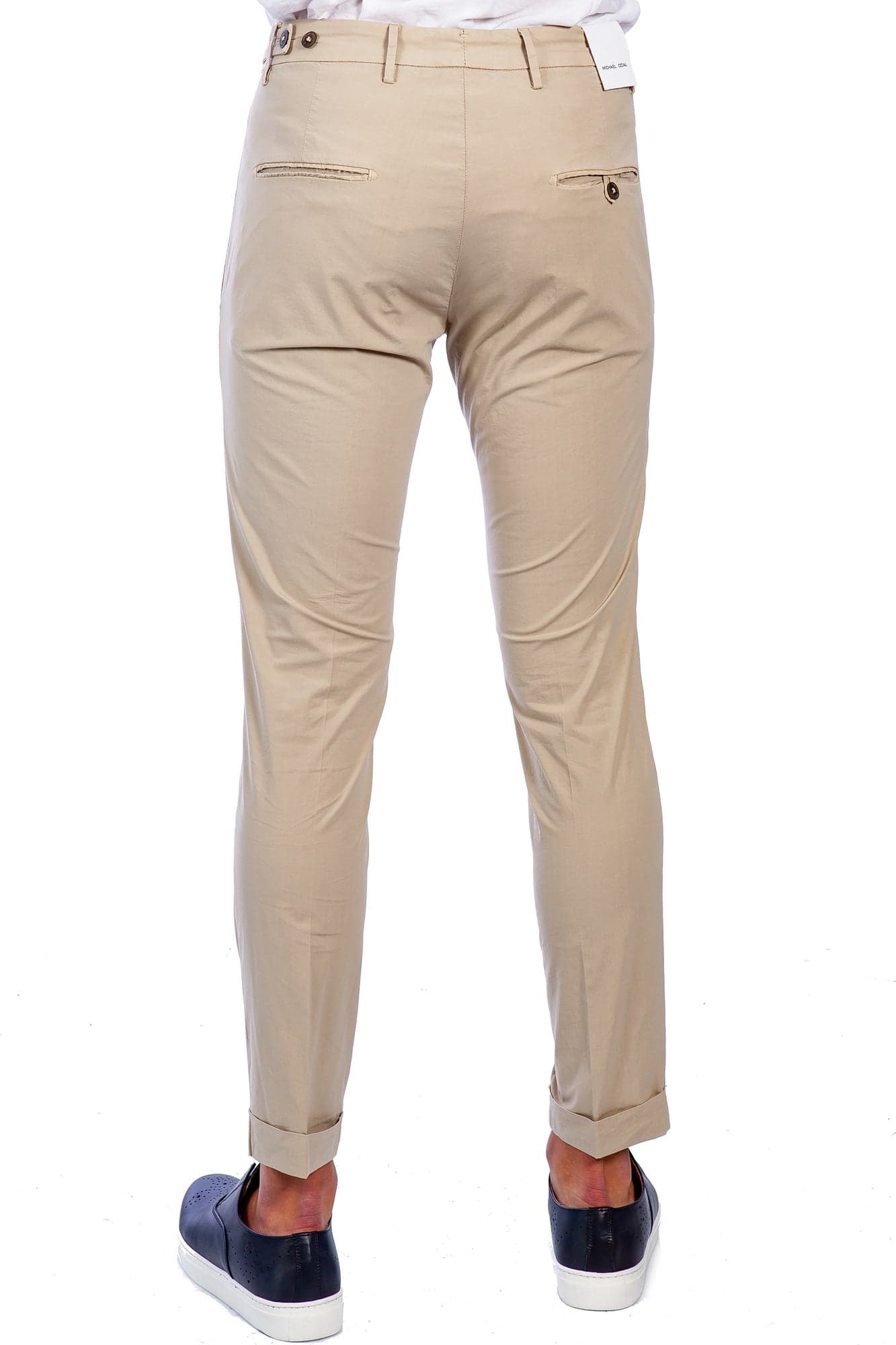 MICHAEL COAL Michael Coal - Pantalone Capri Con Pences Unito FREDERICK 2558 BEI C da uomo in Pantaloni Drestige - Casamassima, commercioVirtuoso.it