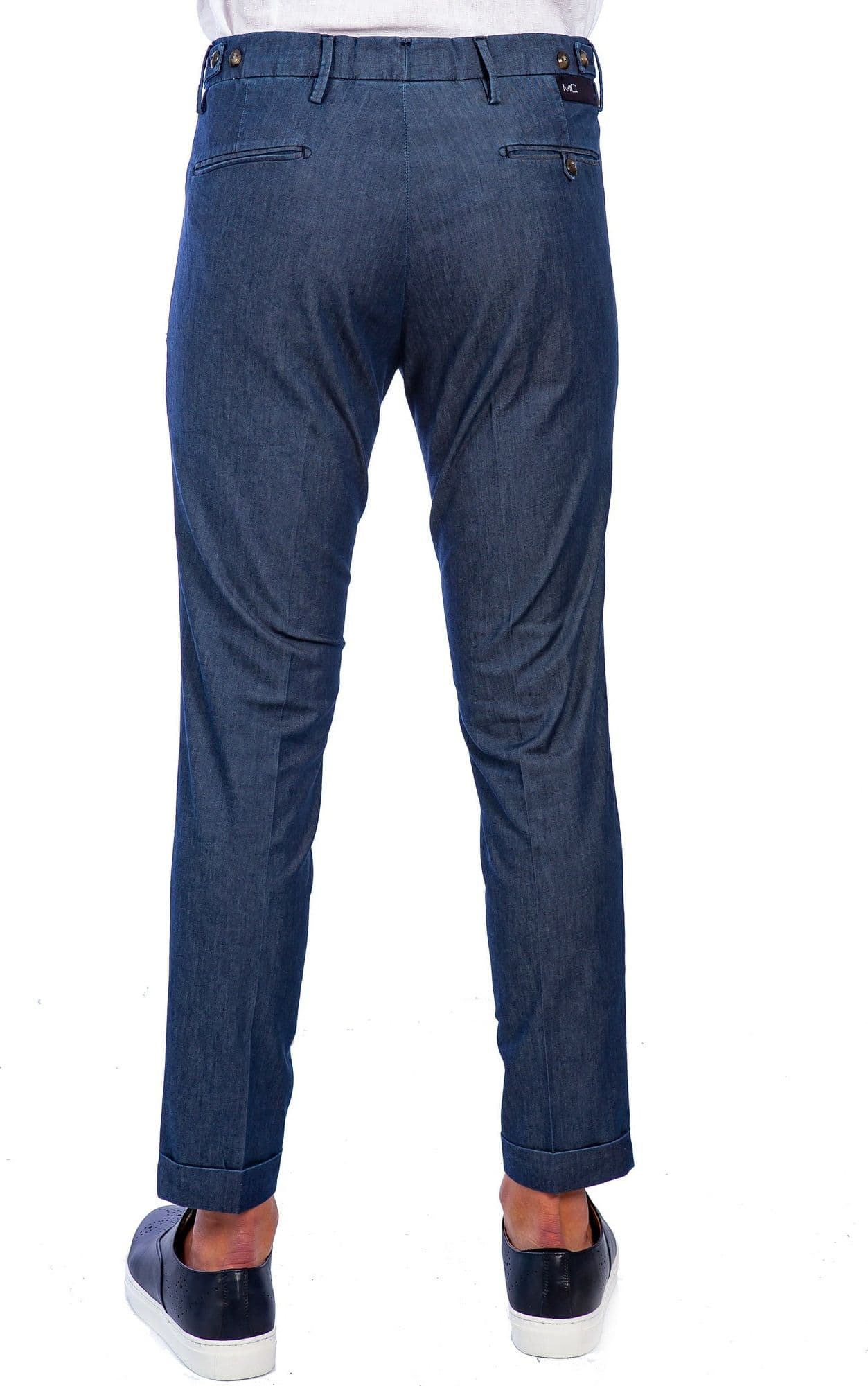 MICHAEL COAL Michael Coal - Pantalone Capri Con Pences Effet Denim FREDERICK 1107 W298 da uomo in Pantaloni Drestige - Casamassima, commercioVirtuoso.it