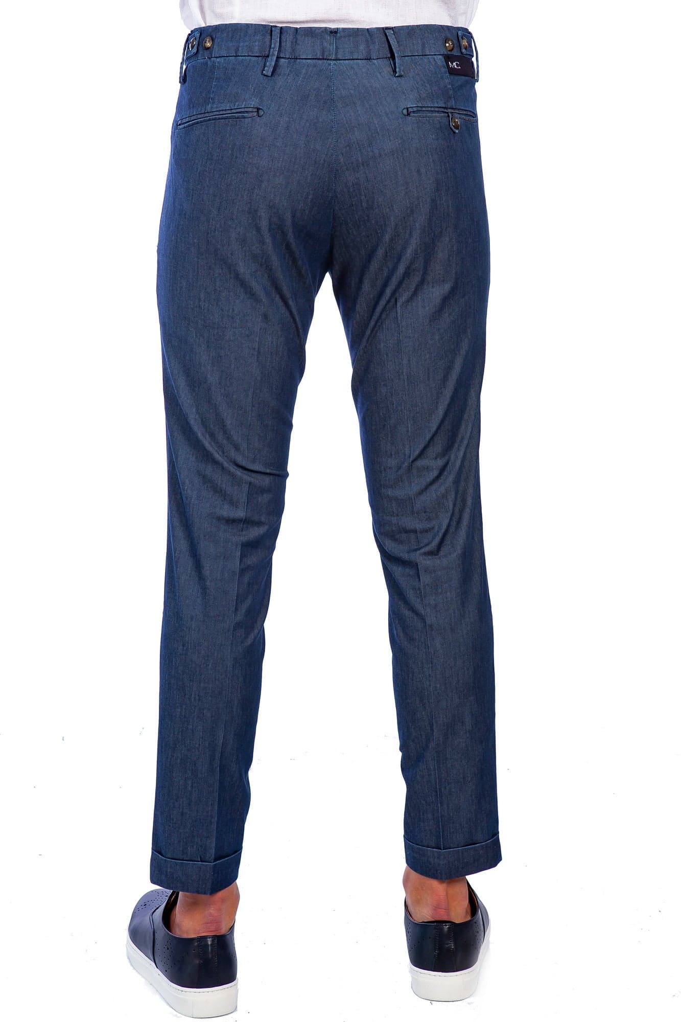 MICHAEL COAL Michael Coal - Pantalone Capri Con Pences Effet Denim FREDERICK 1107 W298 da uomo in Pantaloni Drestige - Casamassima, commercioVirtuoso.it